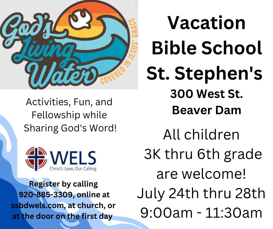 2023 Vacation Bible School - St. Stephens Evangelical Lutheran Church ...